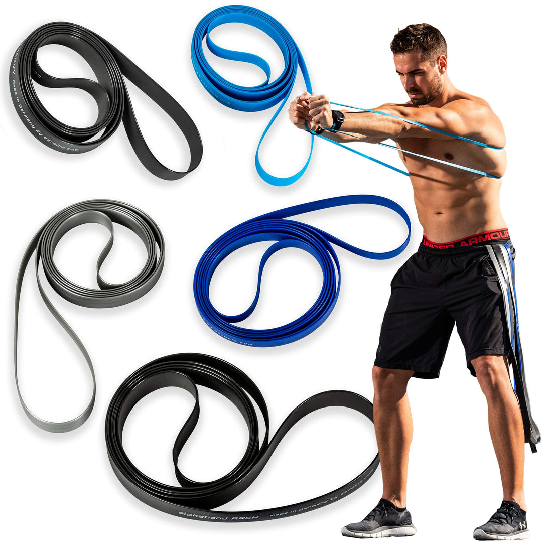 aerobis® alphaband Loop I Profi Fitnessband als 100 cm Ring I Loop Band für Sport &amp; Gymnastik I Wide