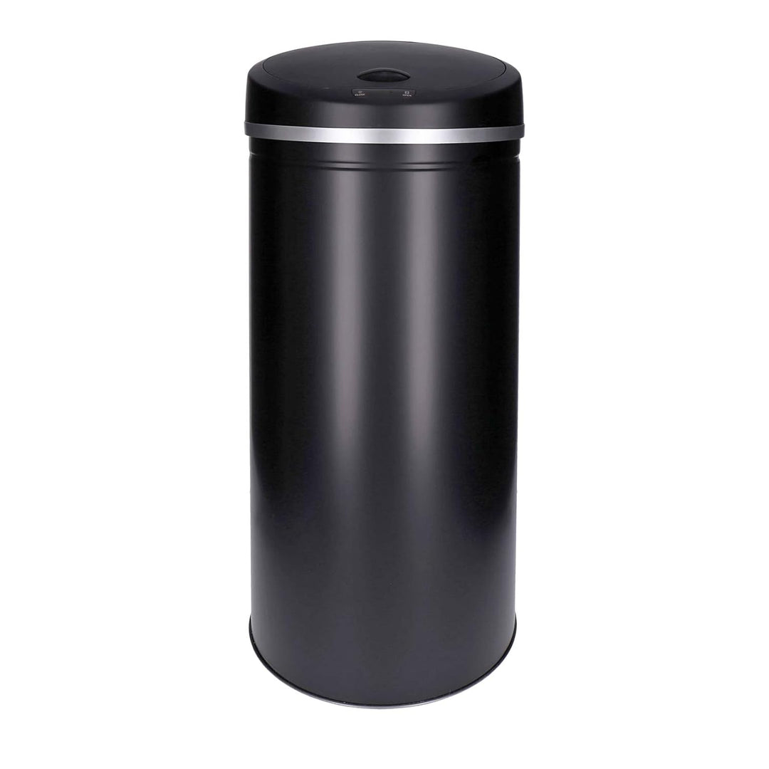 TP Sensor Müll-Eimer, Abfall-Behälter aus Edelstahl, automatischer Deckel, rund, ca. 50 Liter, geruc