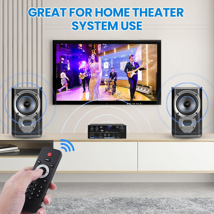 HiFi-Verstärker AK55 Bluetooth Stereo-Audioverstärker Receiver 2 Kanäle 70WX2 Max. 600W Digitale End