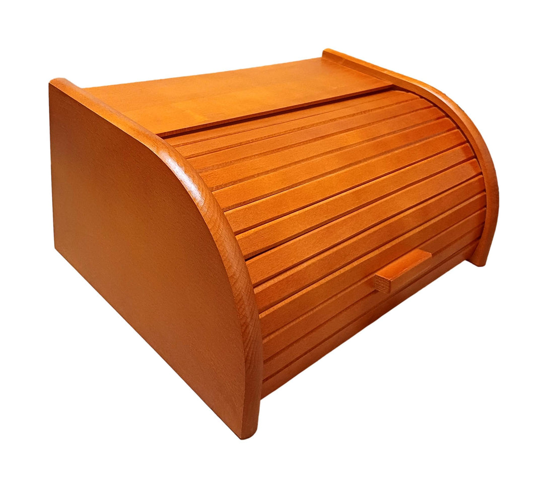 Brot-Box aus Holz, aufrollbar oder herunterklappbar, verschiedene Versionen erhältlich, holz, Orange