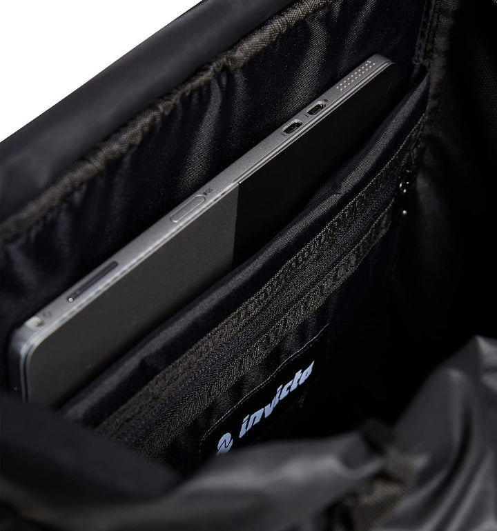 INVICTA Rucksack - URBAN X, Schwarz - Tablet-Tasche - Arbeit und Freizeit, Büro - ECO Material Stoff