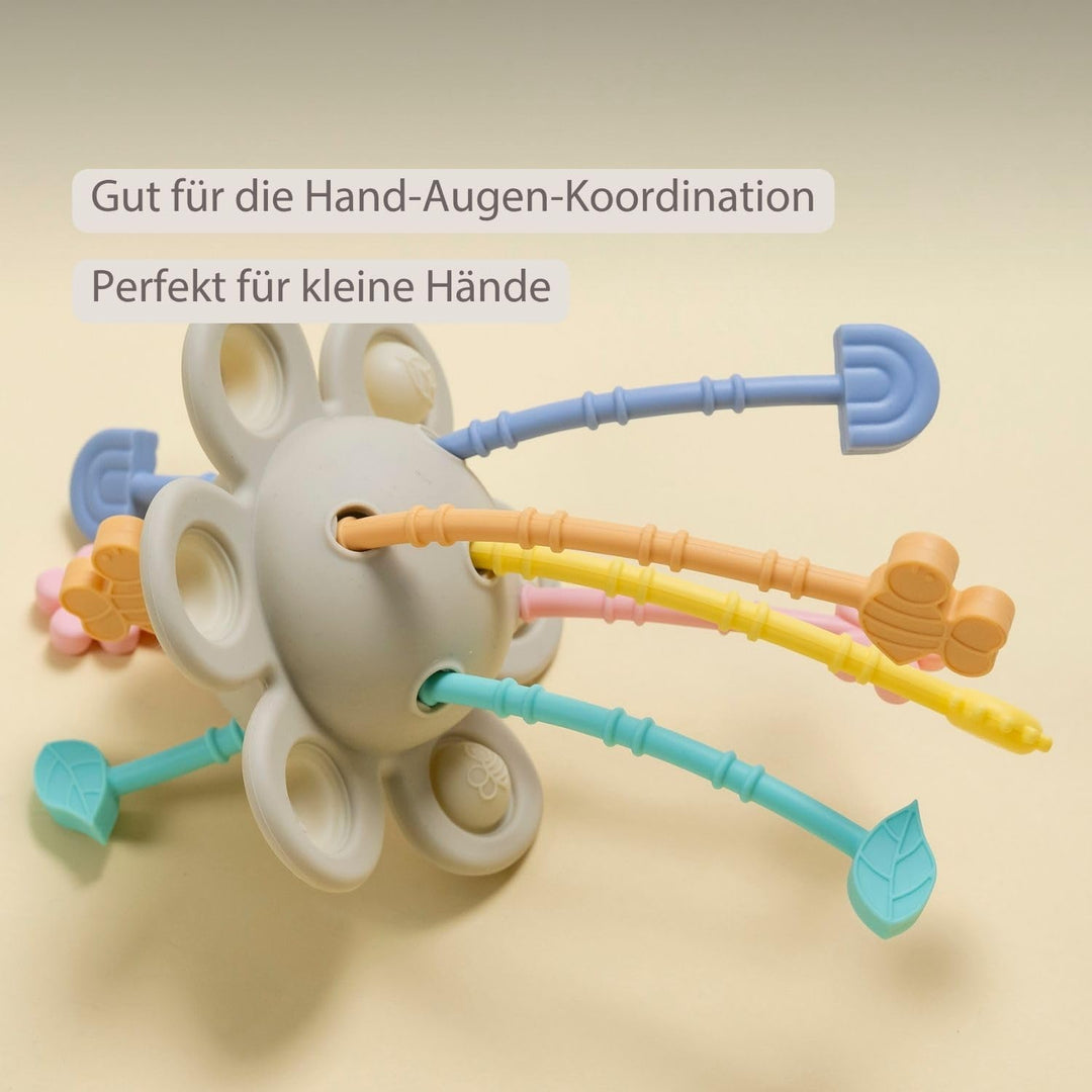 Nattou Silikon Montessori Baby - 6-12 - 18 Monate - Sensorik Spielzeug - Motorikspielzeug - Aktivitä