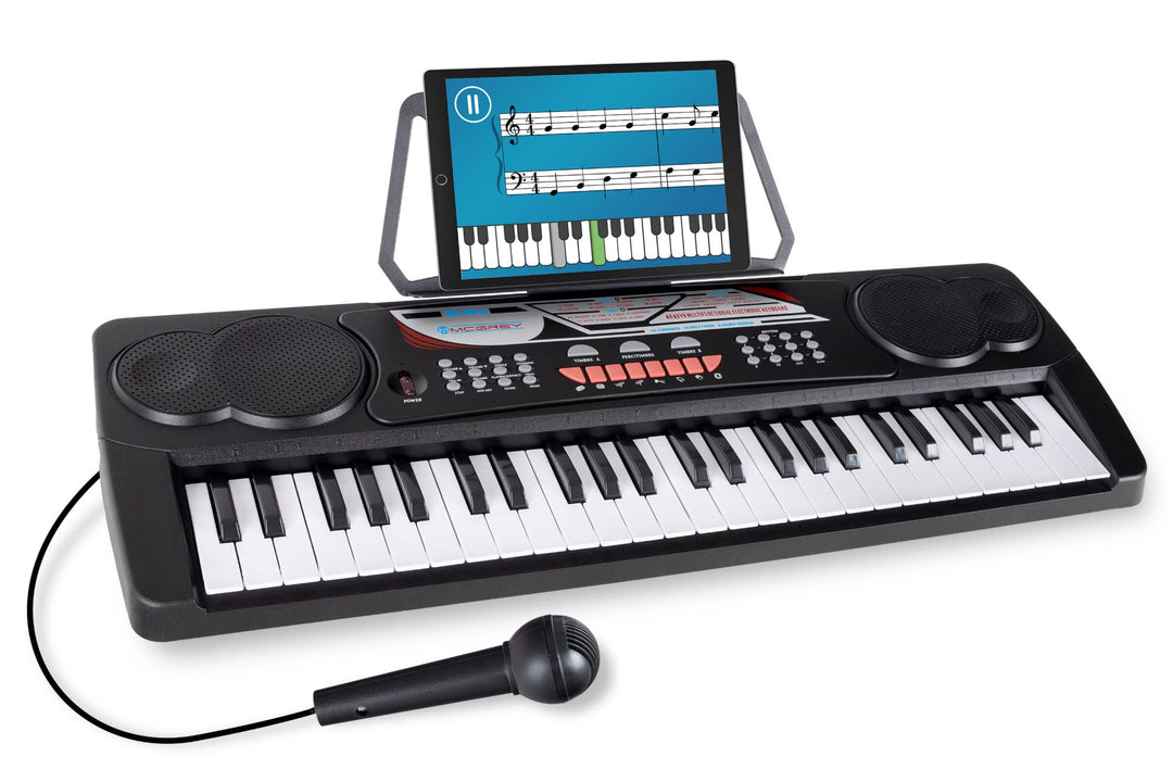 McGrey BK-4910BK Keyboard - Kinder Keyboard mit 49 Tasten - Einsteigerkeyboard mit 16 Sounds und 10