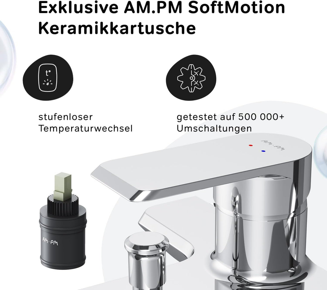 Badewannenarmatur mit Auslauf, Mischbatterie Badewanne, Brausebatterie Wanne, Einhand-Wannenbatterie