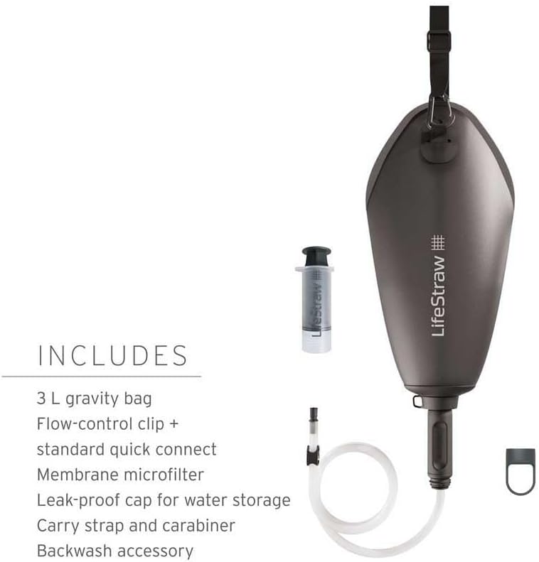LifeStraw Peak Gravity Filter 3L (grey) Mountain Gray 3 l, Mountain Gray 3 l