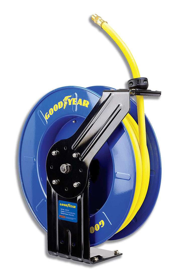 Goodyear Schlauchtrommel Stahl Einziehbare air Compressor Schlauchaufroller 9.5mm × 20m Wandschlauch
