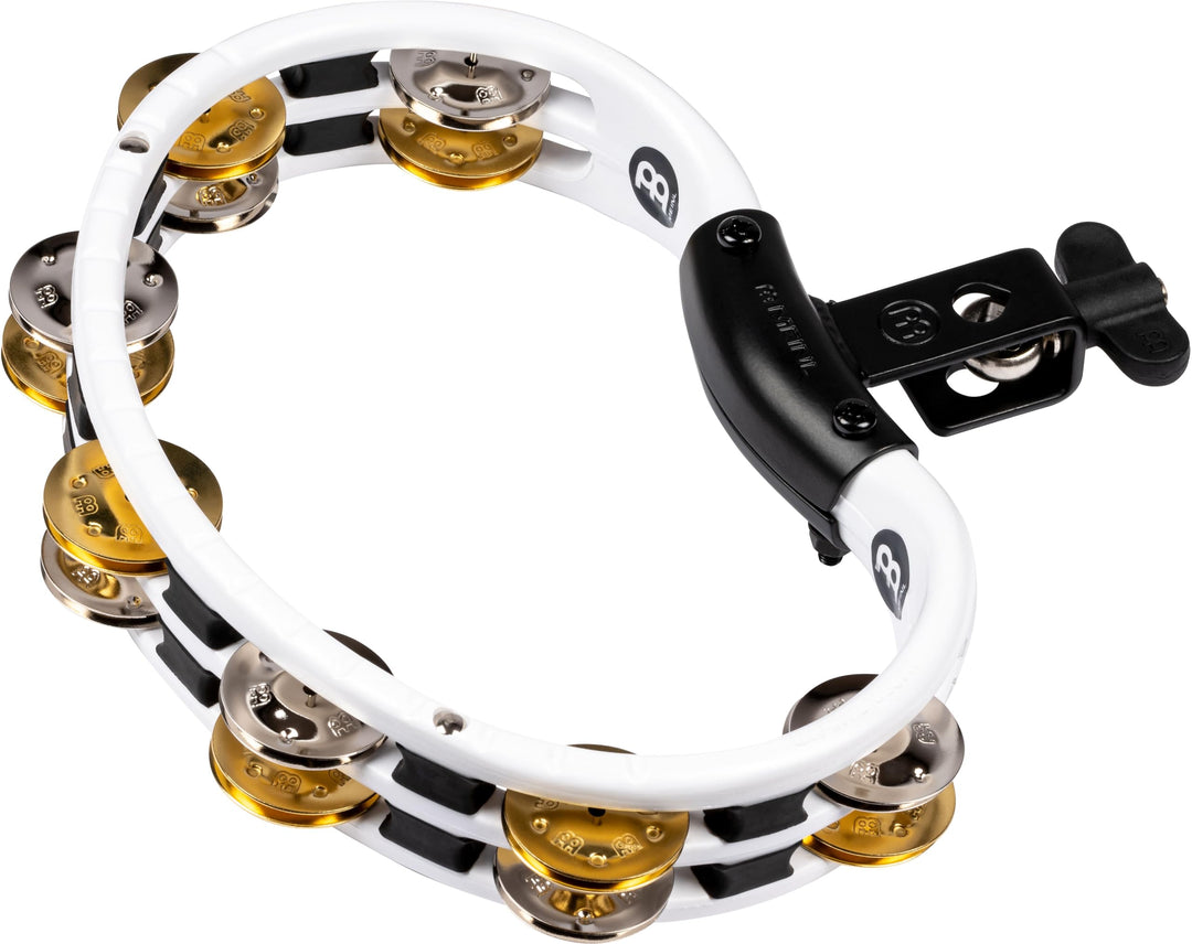 Meinl Percussion TMT2M-WH Recording-Combo Tambourine (ABS-Plastik) mit Messing- und Stahlschellen (2