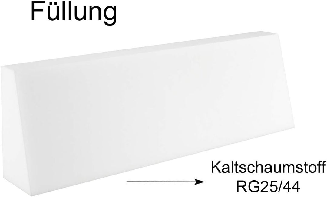 sunnypillow Palettenkissen mit abnehmbarem Bezug Kaltschaum Palettenauflage Palettenpolster Paletten