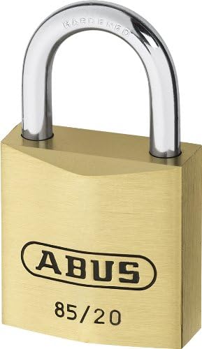 ABUS Vorhängeschloss Messing 85/20HB22 gl.-0135 - gleichschliessend und mit hohem Bügel - für Keller