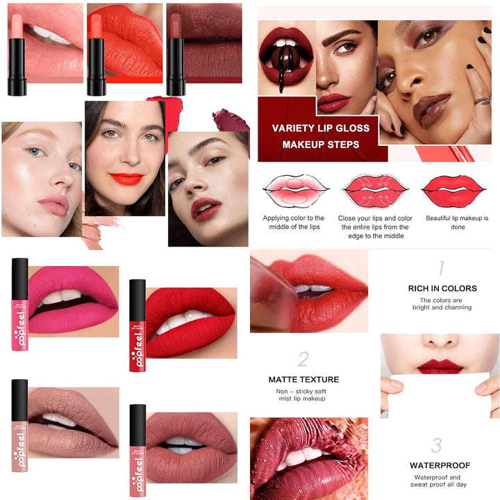 CHSEEO 34 Stück Mehrzweck Make-up-Set All-in-One Make-up-Geschenkset Kosmetik-Palette Starter Kit Li