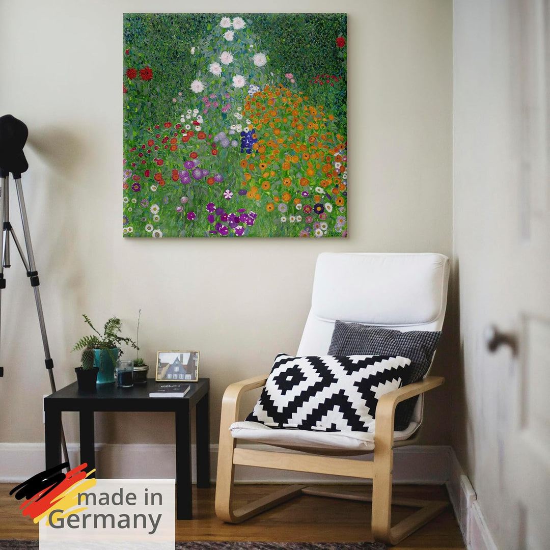 ARTland Leinwandbild Wandbild Bild auf Leinwand 50x50 cm Wanddeko Garten Pflanzen Blumen Farbe Frühl