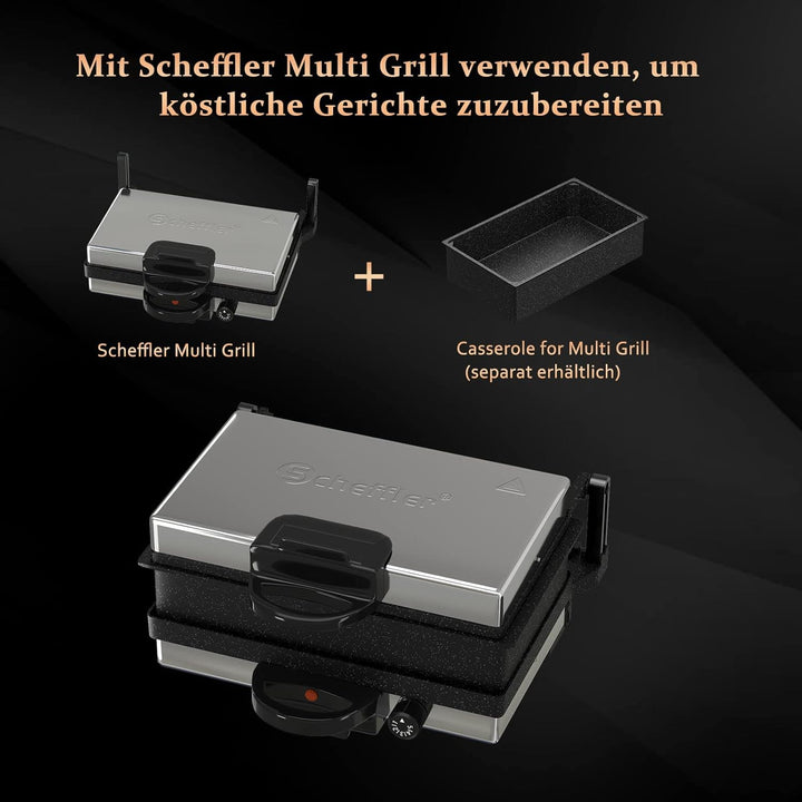 Scheffler Grosse Auflaufform - Gusseisen Brotbackform, Backform Rechteckig, Kuchenform, Ofenform - P