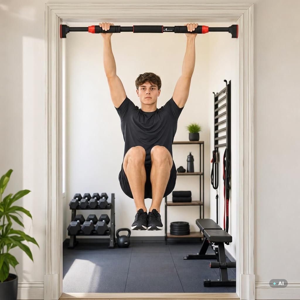 Klimmzugstange Türrahmen, Verstellbare Reckstange 70-100 cm, Türreck, Pull Up and Dip, Tragkraft bis