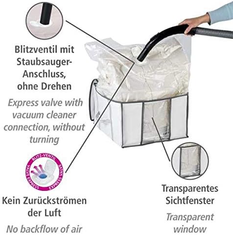 WENKO Vakuum Soft Box S mit Blitz-Ventil Weiss Small, Small