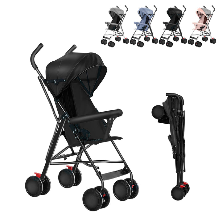 Kinderwagen, kompakt und faltbar, mit Matte, cooler Reisekinderwagen, faltbar, kompakter Kinderwagen
