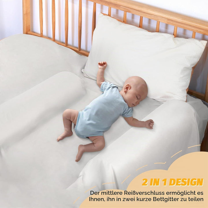 YIHATA 2in1 Rausfallschutz Bett, Bettschutzgitter Für Kinder, Bettumrandung Babybett, Langem Schaums