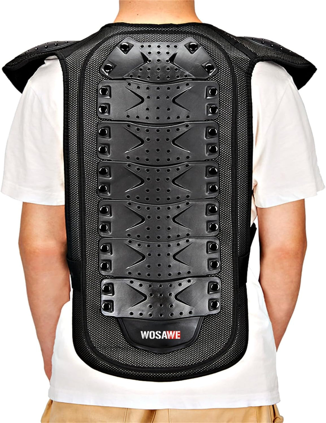 WOSAWE Motorrad Schutz Jacke für Erwachsene, Brustpanzer Racing Guard Rückenprotektoren Schutzausrüs