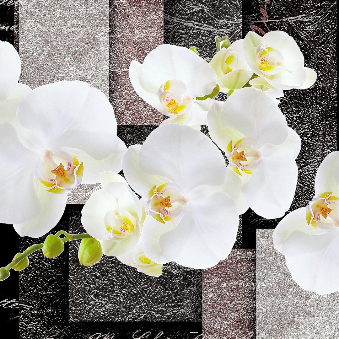 Runa Art - Bilder Blumen Orchidee 200 x 100 cm 5 Teilig XXL Wanddekoration Design Rosa 009351c