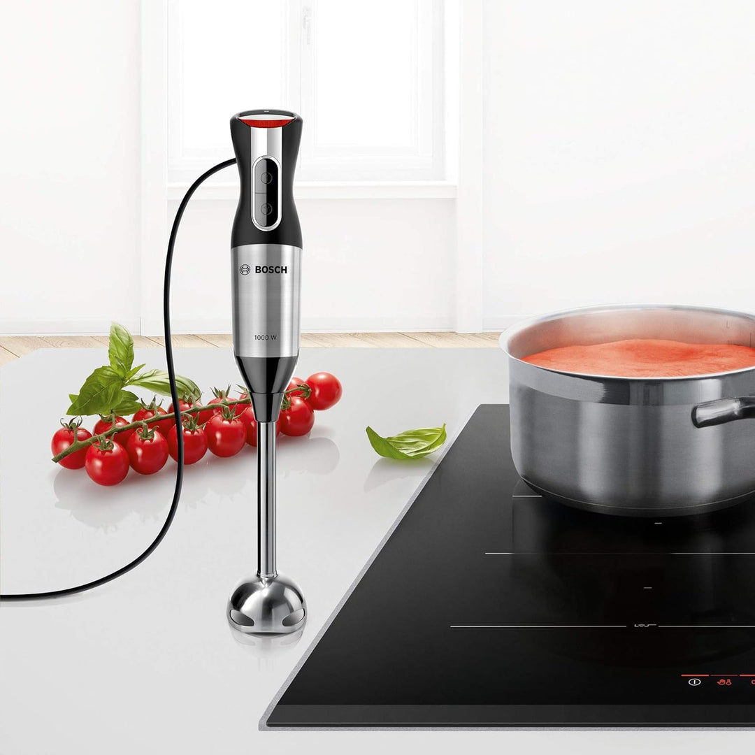 Bosch Stabmixer ErgoMixx Style MS6CM6155, Mixfuss, Pürierstab, Mix- und Messbecher, Schneebesen, 4-K