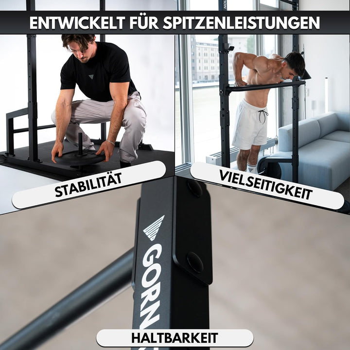 GORNATION Pull Up Station, Klimmzugstange freistehende, Freistehender Power Tower, Klimmzugstation,