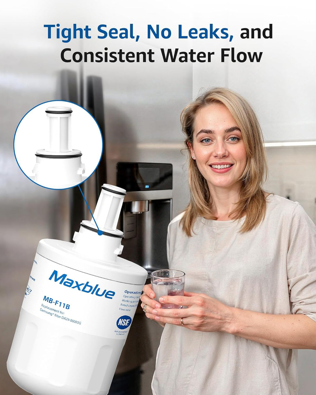 Maxblue DA29-00003G Kühlschrank Wasserfilter, Kompatibel mit Samsung® Aqua Pure Plus DA29-00003G, DA