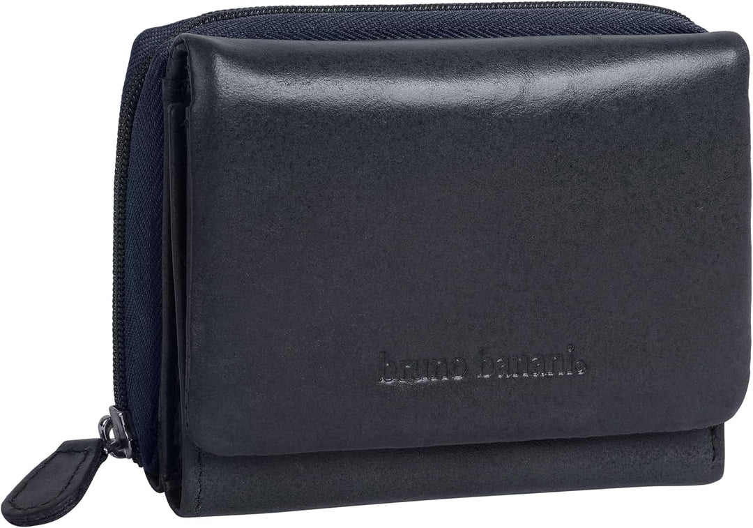 bruno banani Geldbörse Echt Leder Damen | | 021753 Blau, Blau