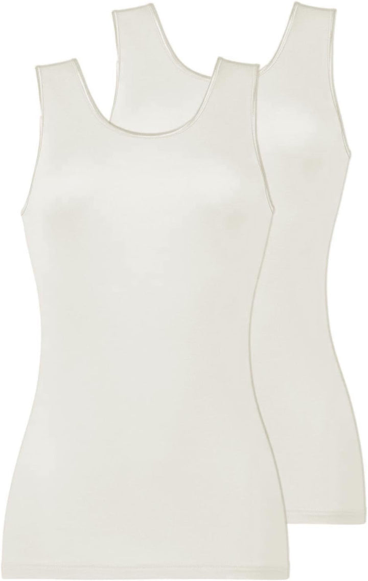 Sangora 2er Sparpack Damen-Achselhemd 8010790 = M in wollweiss