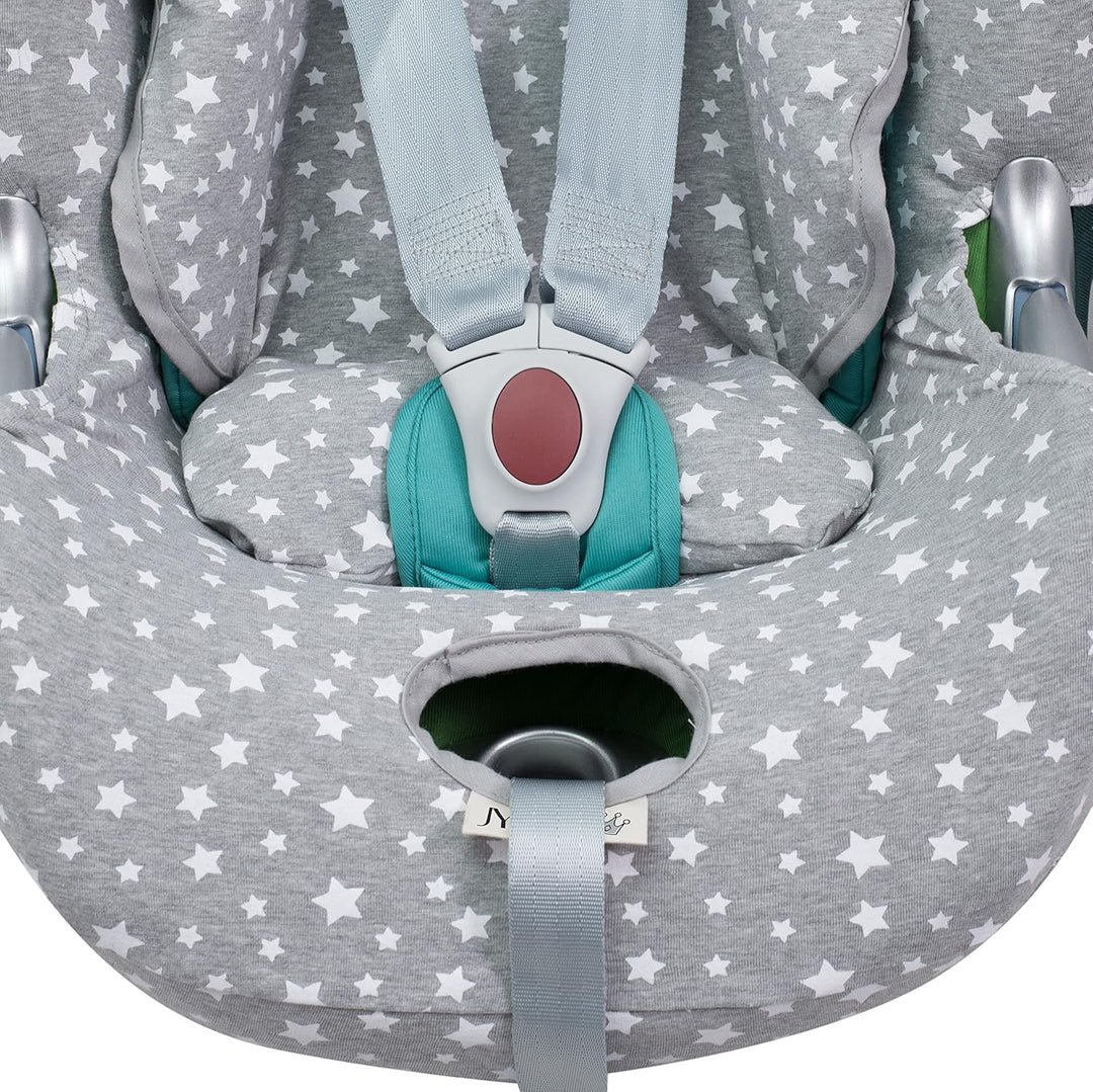 JYOKO KIDS Bezug für Autositz kompatibel mit Cybex Aton Cloud- Q-M-2-4-5, aus Baumwolle (Aton Q, Whi
