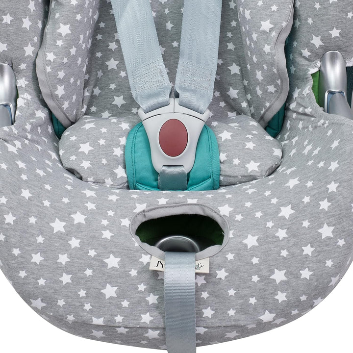 JYOKO KIDS Bezug für Autositz kompatibel mit Cybex Aton Cloud- Q-M-2-4-5, aus Baumwolle (Aton Q, Whi