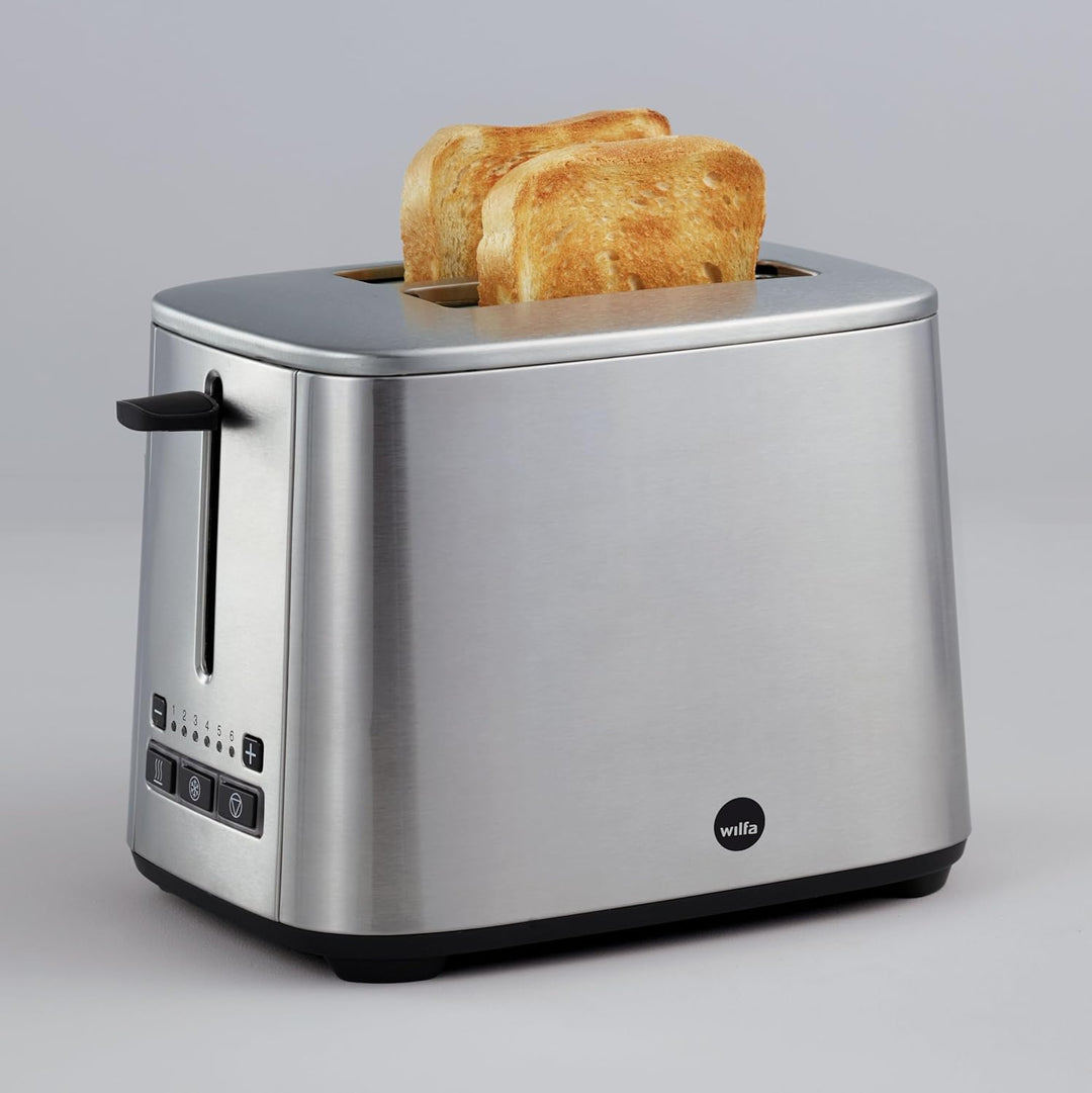 Wilfa CLASSIC Toaster - aus Edelstahl, verstellbare Hitzeeinstellungen mit Auftau-, Wiederaufheiz- u
