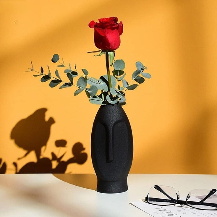2er-Set Moderne Gesichts Blumenvase, Minimalism Abstrakte Vasen mit Gesichtsgestaltung, Dekorative m