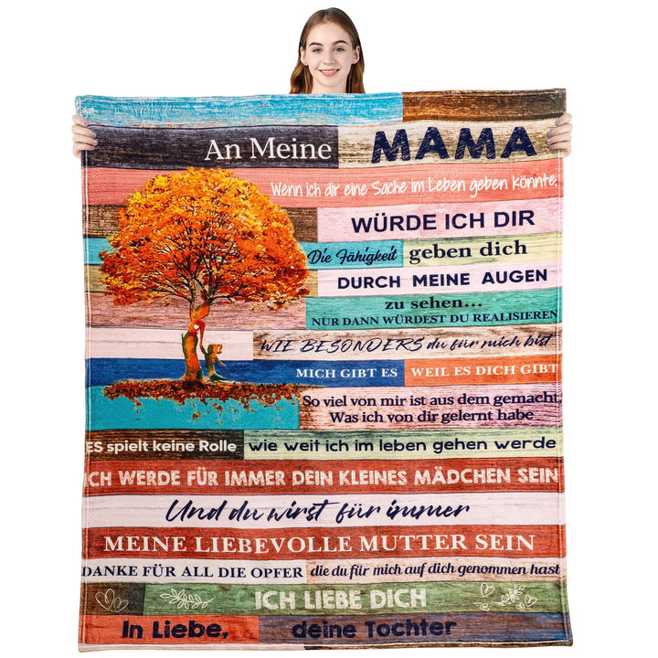 KEMEILA Personalisierte Plüschdecke Für Meine Mutter, Muttertags-Plüschdeckengeschenk (60“X 50", Toc