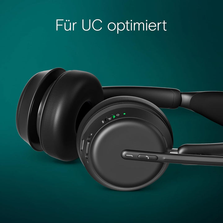 EPOS IMPACT 1060 Hochwertiges Büro-Bluetooth Headset - Beidseitig, EPOS AI verbesserte Sprachaufnahm