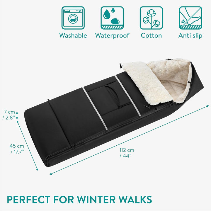 Navaris Fusssack für Kinderwagen Buggy warm - Winter Frühling Übergangszeit - weicher Fleece Winters