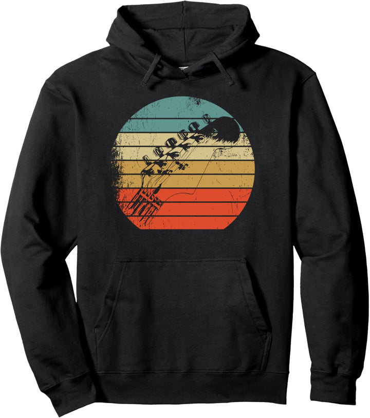 Gitarre Kopfplatte E-Gitarre Gitarren Retro Vintage Musik Pullover Hoodie