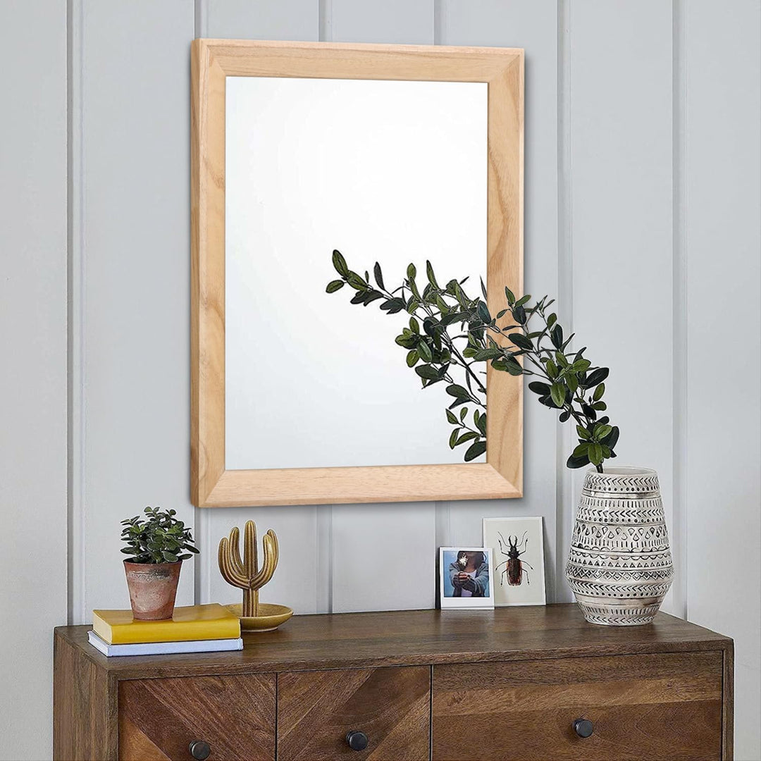 AAZZKANG Spiegel Wand Rustikaler Holzrahmen Vintage Spiegel 50x40cm Badezimmer Schlafzimmer Dekorati