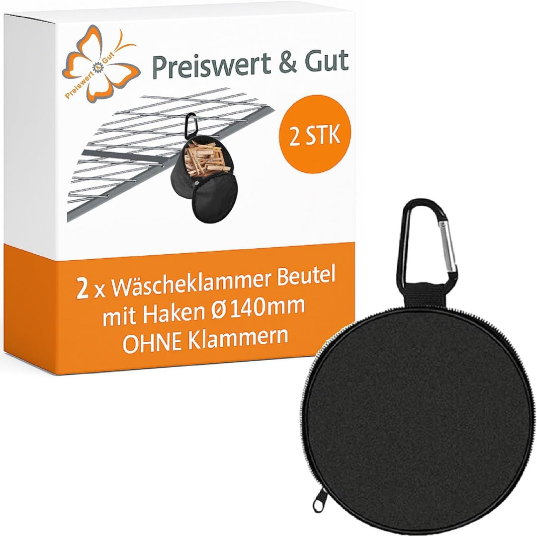 Preiswert&Gut Praktischer Leckerlibeutel & Wäscheklammerbeutel mit umlaufendem Reissverschluss | Vie