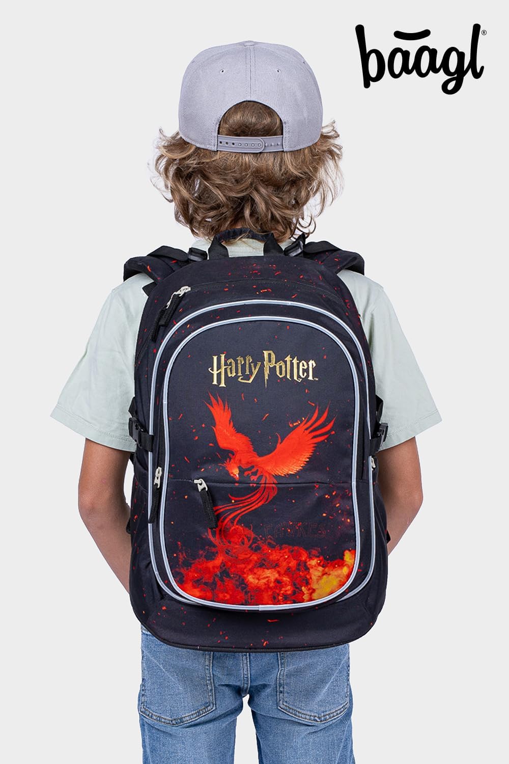 Baagl Kinderrucksack, Schulrucksack für Kinder mit ergonomisch geformter Rücken, Brustgurt und refle