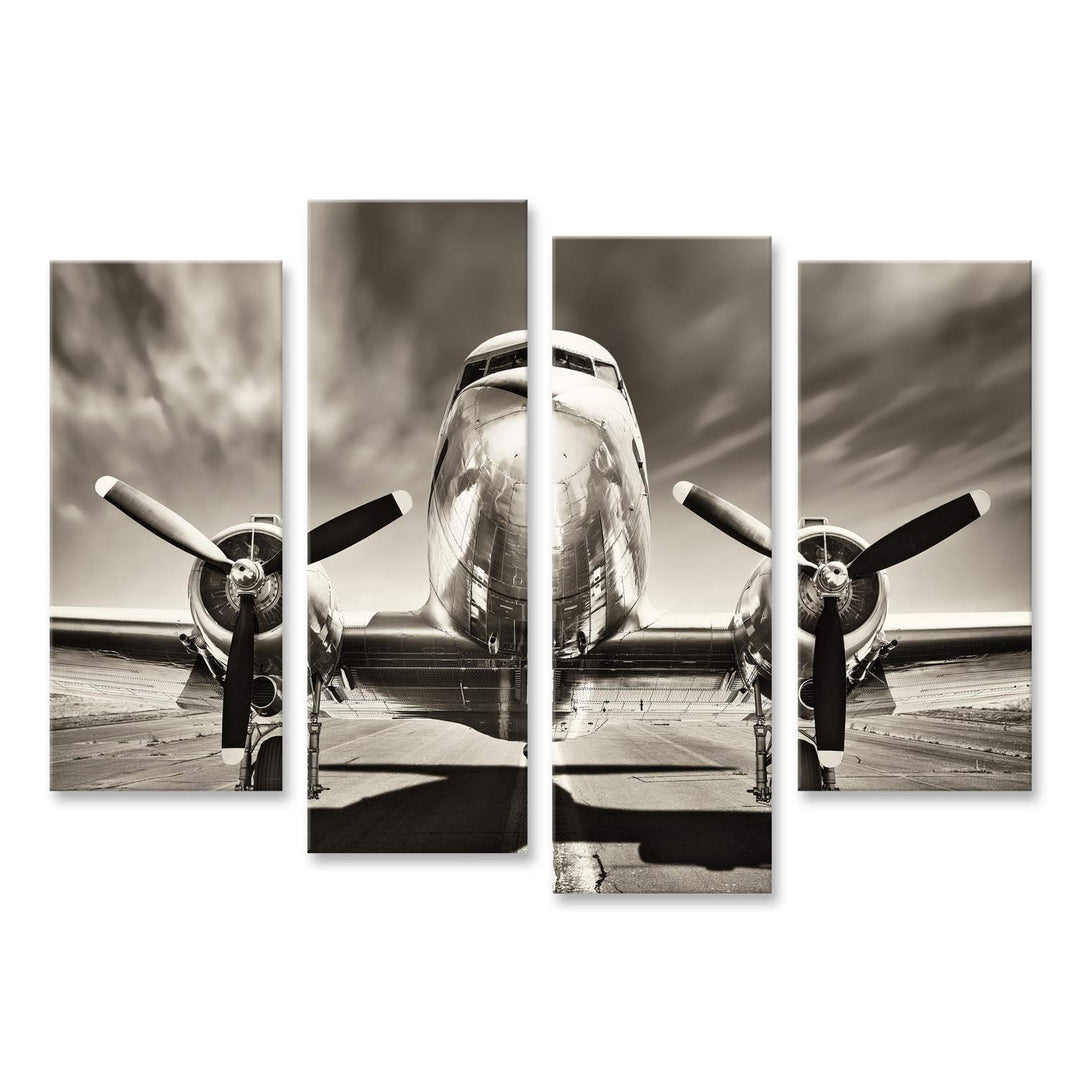 islandburner, Bild auf Leinwand Retro-Flugzeug - Leinwand Bild in verschiedenen Formaten für Wohnzim