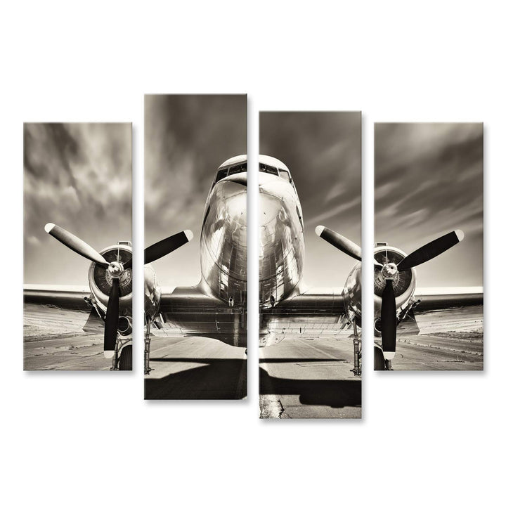 islandburner, Bild auf Leinwand Retro-Flugzeug - Leinwand Bild in verschiedenen Formaten für Wohnzim