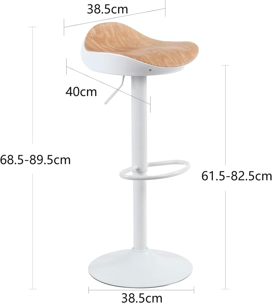 YOUNIKE Barhocker 2er Set Barstuhl Tresenhocker Höhenverstellbar 360°Drehbar mit Fussstütze Bistroho