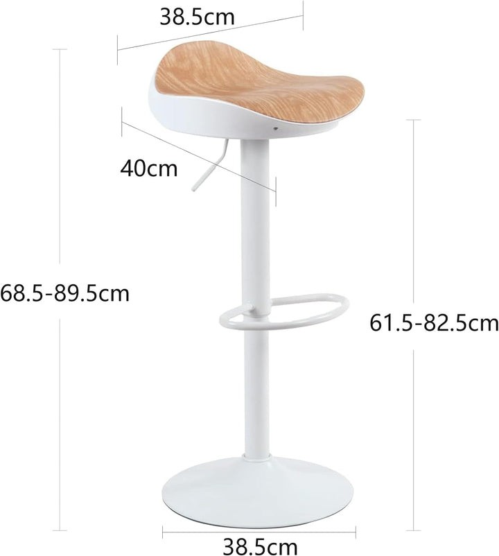 YOUNIKE Barhocker 2er Set Barstuhl Tresenhocker Höhenverstellbar 360°Drehbar mit Fussstütze Bistroho