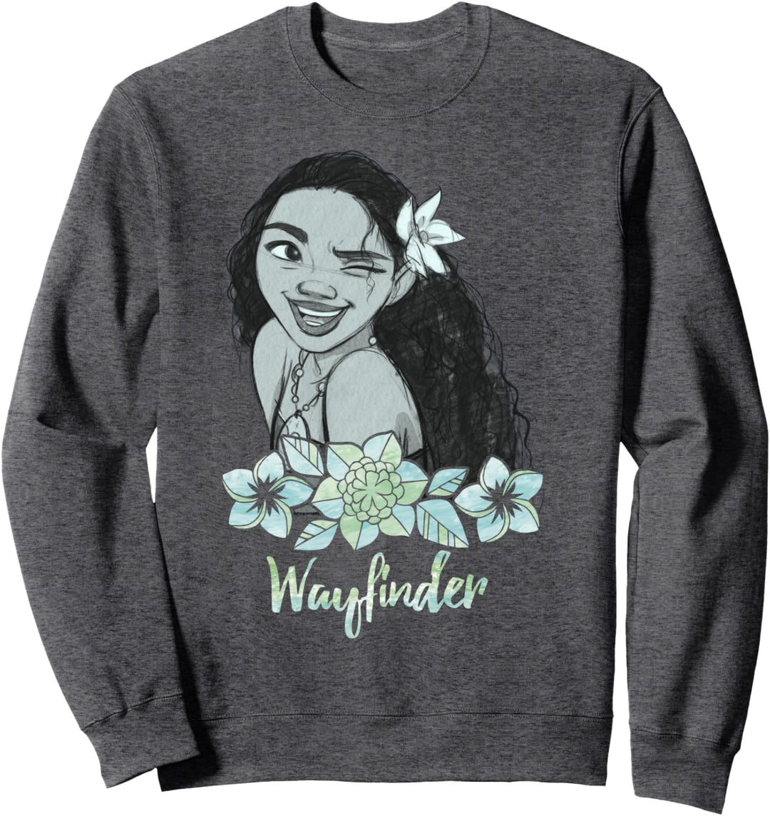 Disney Moana Turquoise Flower Wayfinder Sweatshirt