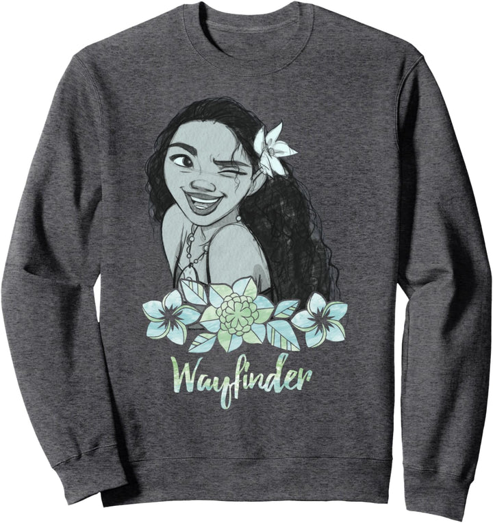 Disney Moana Turquoise Flower Wayfinder Sweatshirt