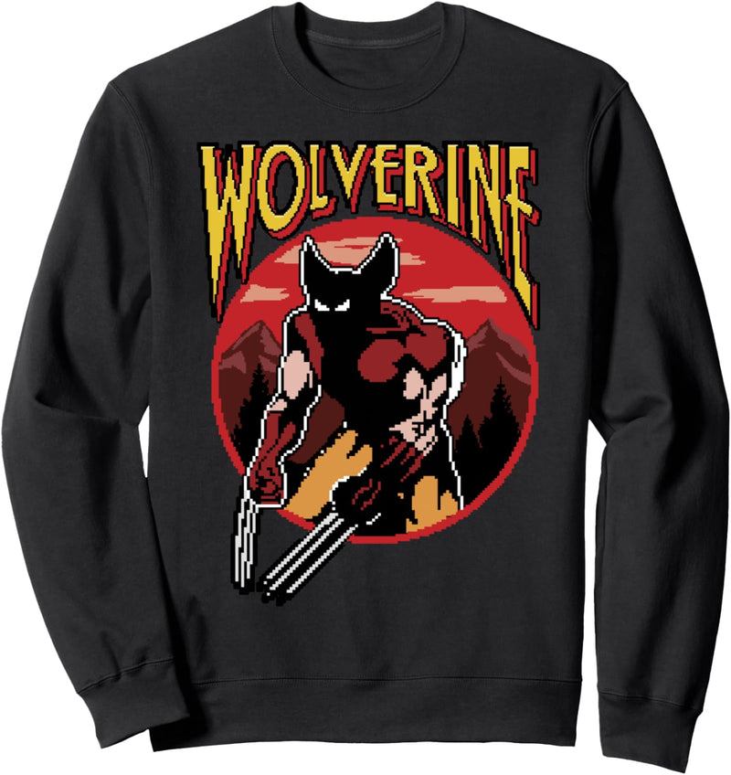 Marvel X-Men Wolverine Game Pixel Portrait Sweatshirt