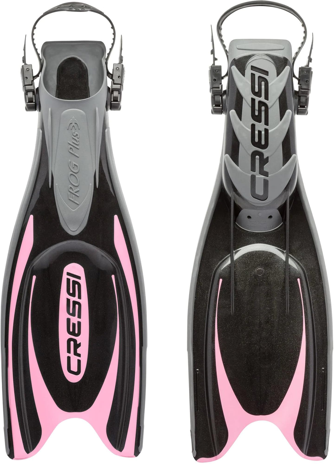 Cressi Frog Plus Tauchflossen Erwachsene XS/S - 36/39 Schwarz/Rosa, XS/S - 36/39 Schwarz/Rosa
