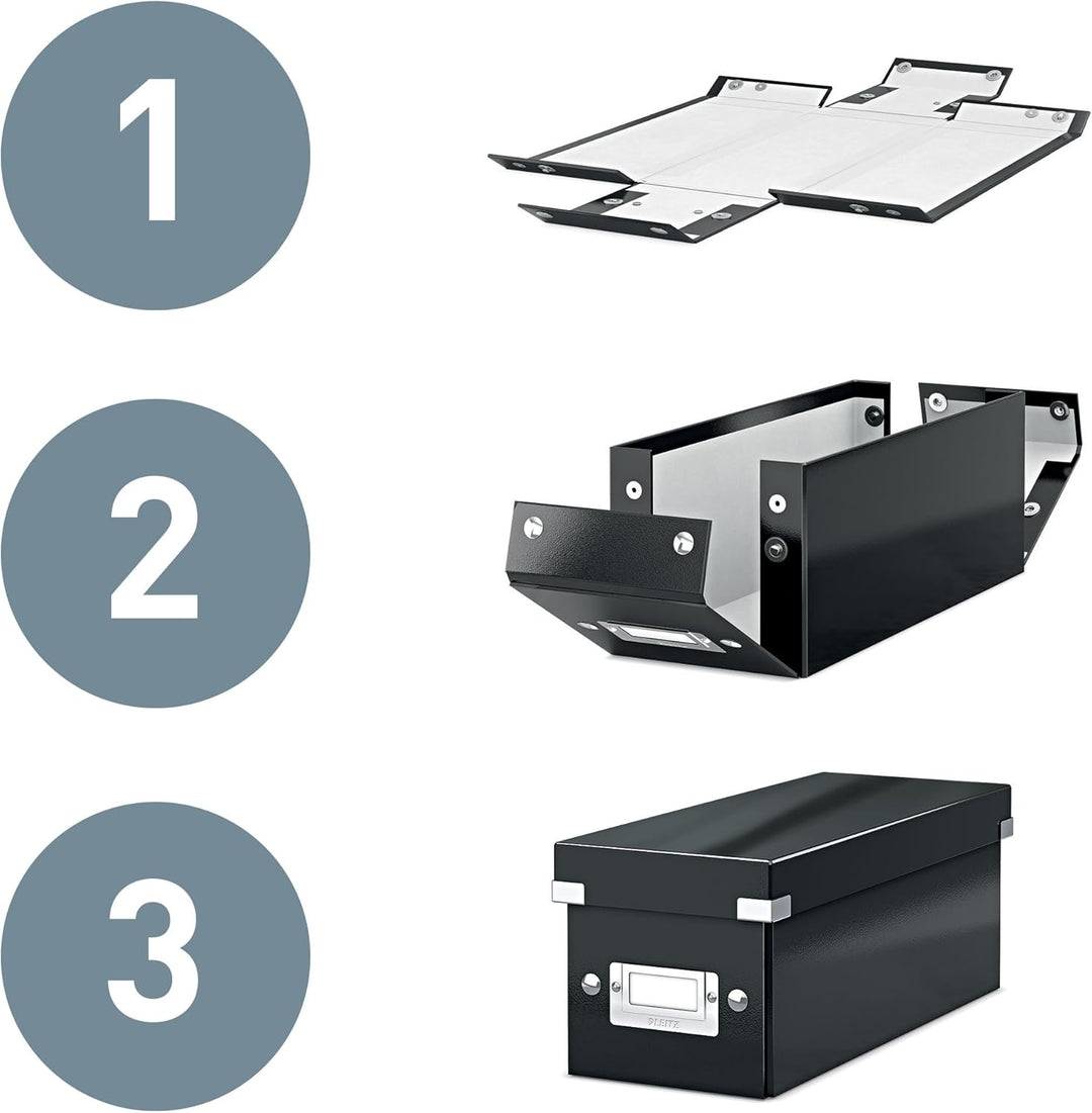 Leitz Click & Store Aufbewahrungsbox mit Deckel Gross, Würfelbox passend für Kallax Regale in Wohnzi