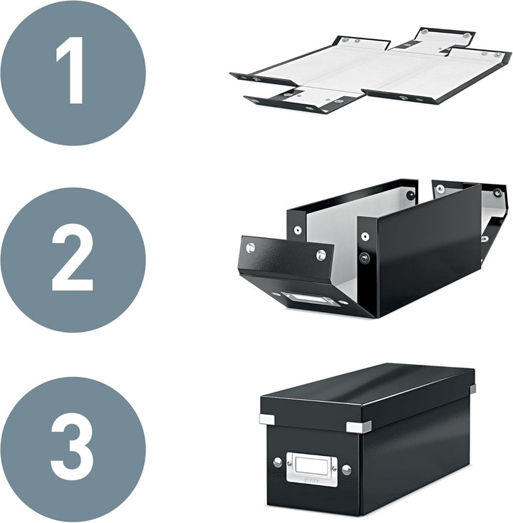 Leitz Click & Store Aufbewahrungsbox mit Deckel Gross, Würfelbox passend für Kallax Regale in Wohnzi
