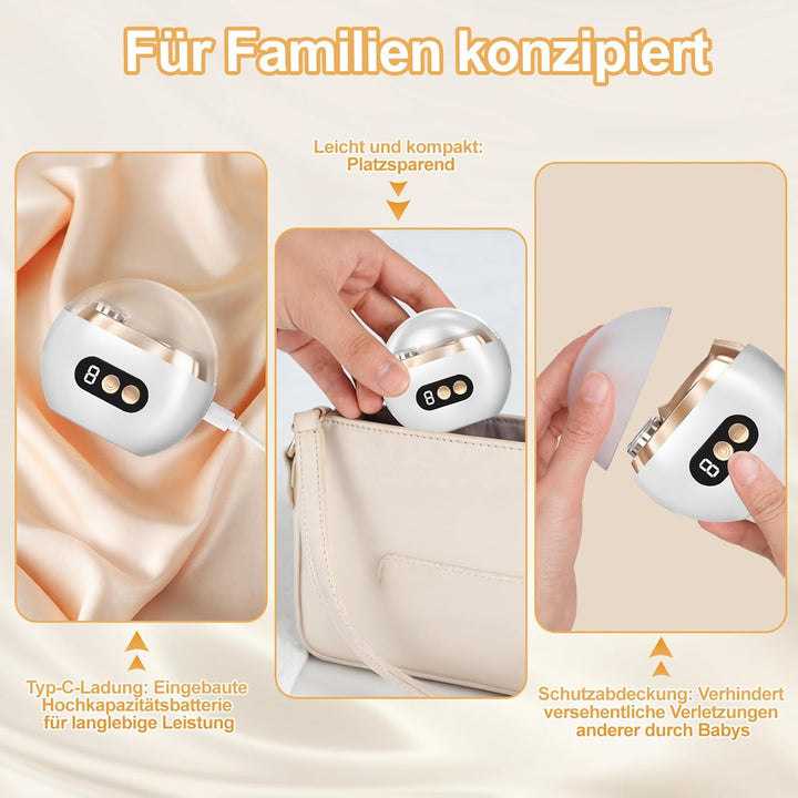 Elektrischer Nagelknipser Nagelfräser Elektrische Nagelfeile, 2026 Upgrade 3-in-1 Elektrischer Nagel