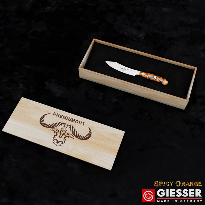 Giesser seit 1776 - Made in Germany - Spickmesser 10 cm Spicy Orange, PremiumCut Office No 1, Office